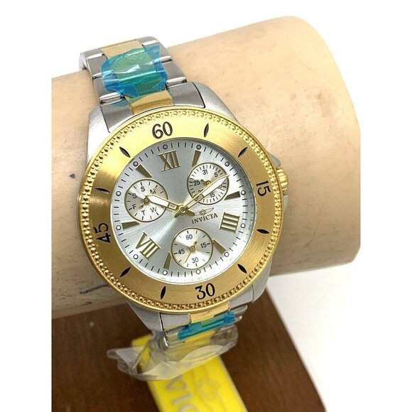 Invicta Women's Watch 21685 Angel Quartz Silver Dial Two Tone Stainless … - Picture 12 of 15